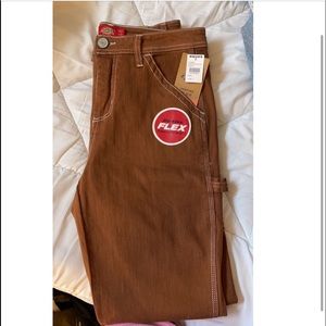 Brown and white dickies Caro pants with tags
